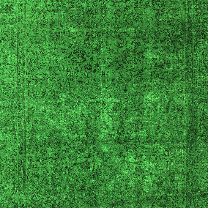 Machine Washable Oriental Green Industrial Area Rugs, wshurb3108grn