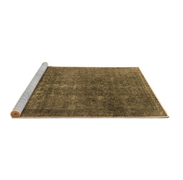 Sideview of Machine Washable Oriental Brown Industrial Rug, wshurb3108brn