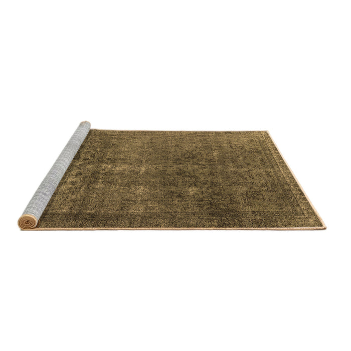 Sideview of Machine Washable Oriental Brown Industrial Rug, wshurb3108brn