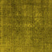 Square Machine Washable Oriental Yellow Industrial Rug, wshurb3108yw