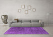 Machine Washable Oriental Purple Industrial Area Rugs in a Living Room, wshurb3108pur