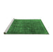 Sideview of Machine Washable Oriental Emerald Green Industrial Area Rugs, wshurb3108emgrn