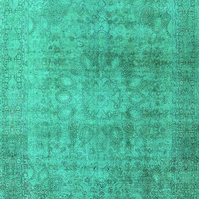 Machine Washable Oriental Turquoise Industrial Area Rugs, wshurb3109turq