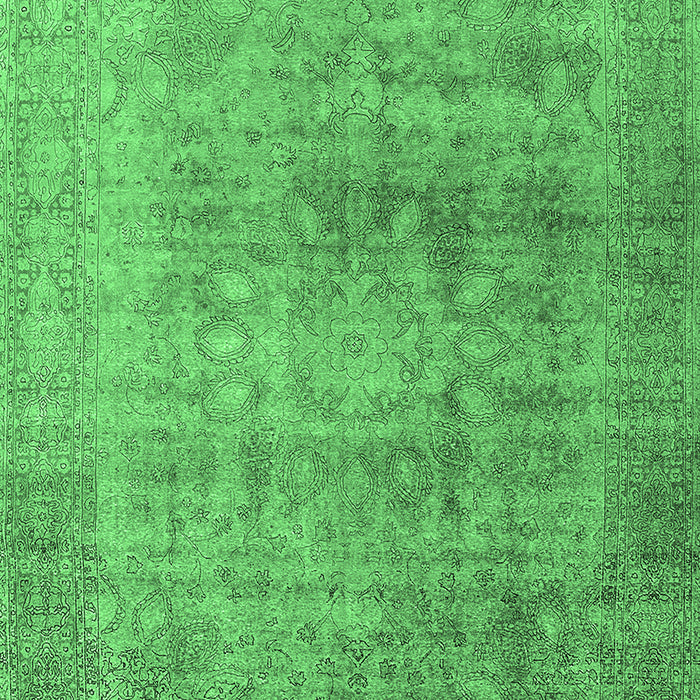 Machine Washable Oriental Emerald Green Industrial Area Rugs, wshurb3109emgrn