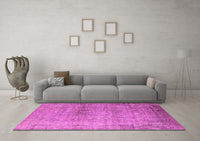 Machine Washable Oriental Pink Industrial Rug, wshurb3109pnk