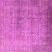 Square Machine Washable Oriental Pink Industrial Rug, wshurb3109pnk