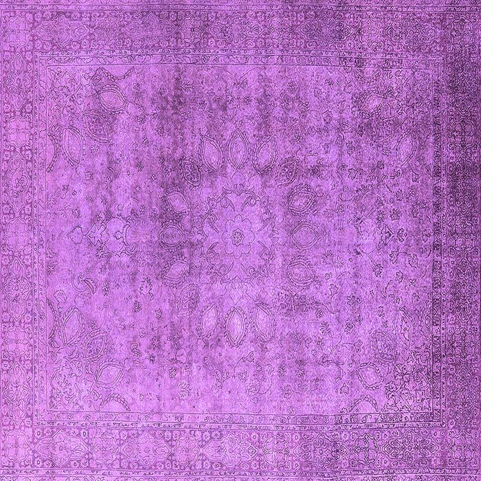 Square Machine Washable Oriental Purple Industrial Area Rugs, wshurb3109pur