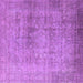 Square Machine Washable Oriental Purple Industrial Area Rugs, wshurb3109pur