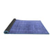 Sideview of Oriental Blue Industrial Rug, urb3109blu