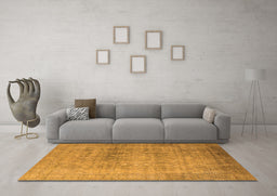 Machine Washable Oriental Orange Industrial Area Rugs in a Living Room, wshurb3109org