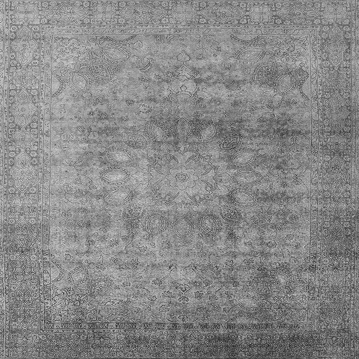 Square Machine Washable Oriental Gray Industrial Rug, wshurb3109gry