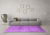 Machine Washable Oriental Purple Industrial Rug, wshurb3109pur