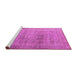 Sideview of Machine Washable Oriental Pink Industrial Rug, wshurb3109pnk