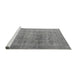 Sideview of Machine Washable Oriental Gray Industrial Rug, wshurb3109gry