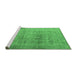 Sideview of Machine Washable Oriental Emerald Green Industrial Area Rugs, wshurb3109emgrn