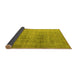 Sideview of Oriental Yellow Industrial Rug, urb3109yw