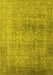 Machine Washable Oriental Yellow Industrial Rug, wshurb3109yw