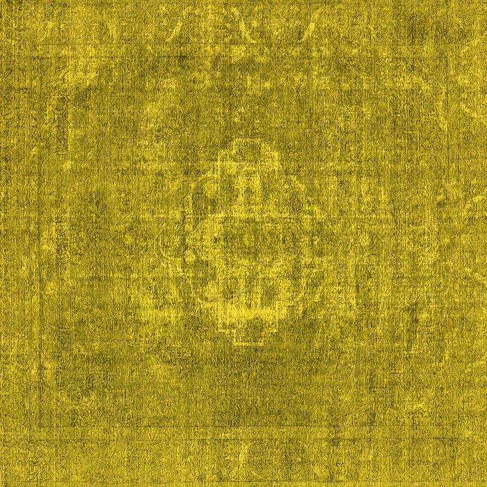 Square Oriental Yellow Industrial Rug, urb3110yw