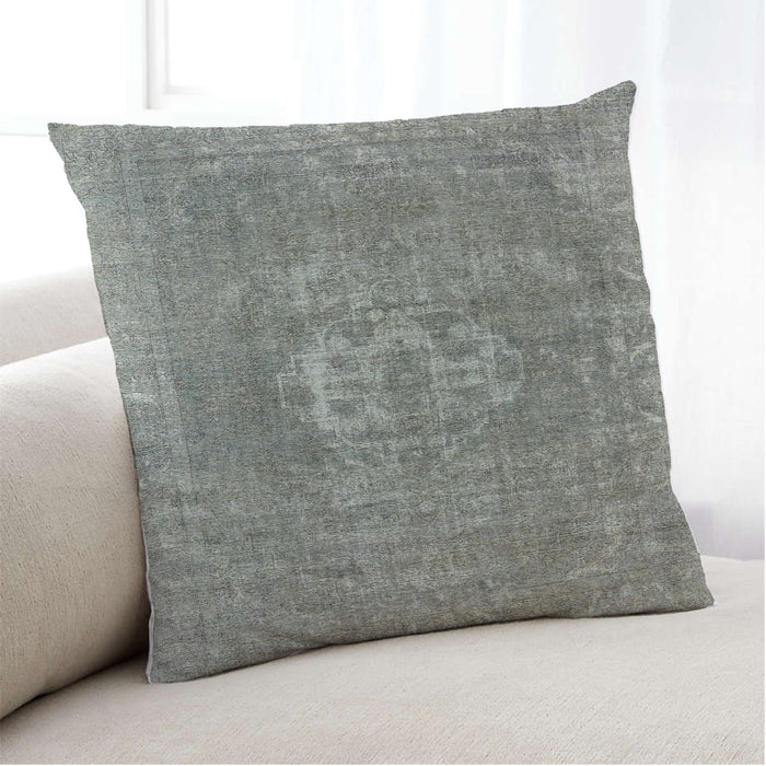 Lifestyle Image of Mid-Century Modern Urban Square Sandstone Brown Throw Pillow, 18 inch by 18 inch, pwurb3110