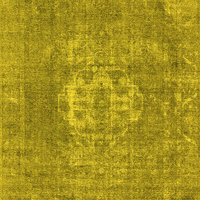 Machine Washable Oriental Yellow Industrial Rug, wshurb3110yw