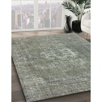 Mid-Century Modern Sandstone Brown Oriental Rug, urb3110