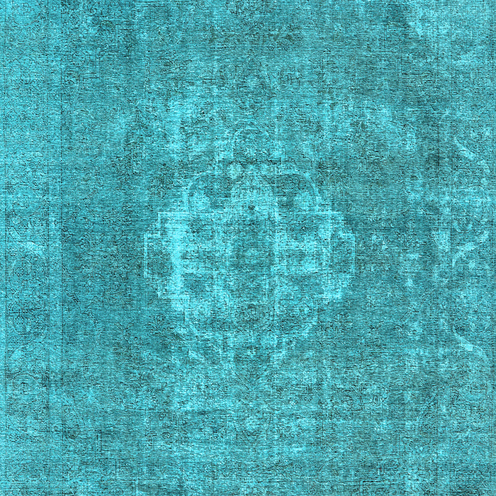 Machine Washable Oriental Light Blue Industrial Rug, wshurb3110lblu