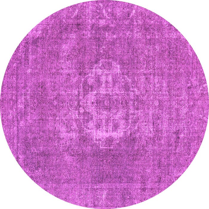 Round Oriental Pink Industrial Rug, urb3110pnk