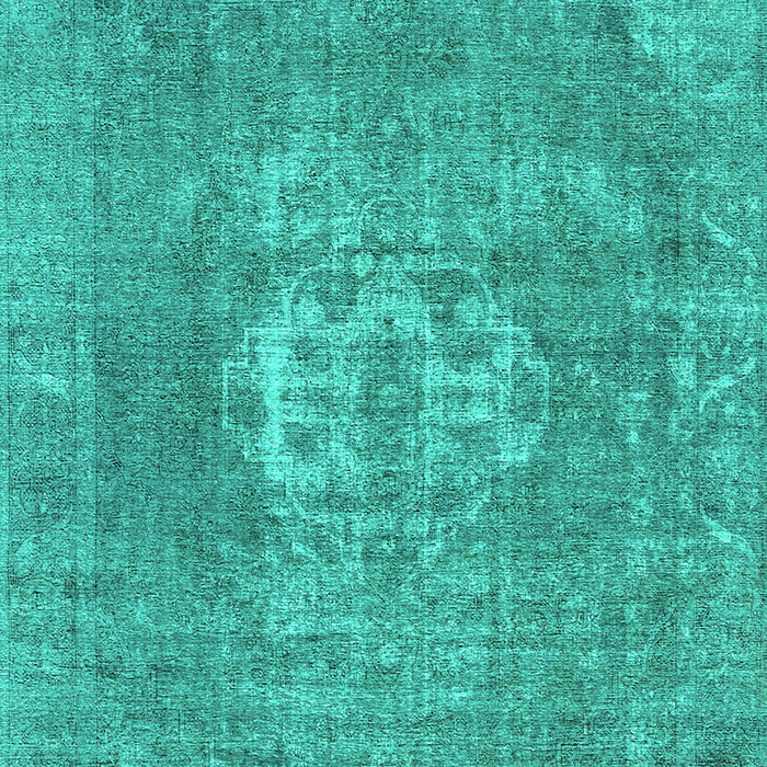 Machine Washable Oriental Turquoise Industrial Area Rugs, wshurb3110turq