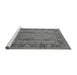 Sideview of Machine Washable Oriental Gray Industrial Rug, wshurb3111gry