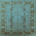 Square Oriental Light Blue Industrial Rug, urb3111lblu