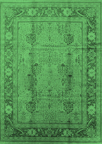 Oriental Emerald Green Industrial Rug, urb3111emgrn