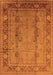 Machine Washable Oriental Orange Industrial Area Rugs, wshurb3111org