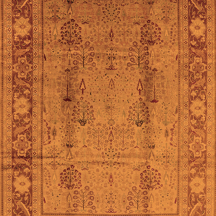 Machine Washable Oriental Orange Industrial Area Rugs, wshurb3111org