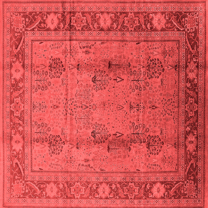 Machine Washable Oriental Red Industrial Rug, wshurb3111red
