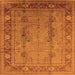 Square Oriental Orange Industrial Rug, urb3111org