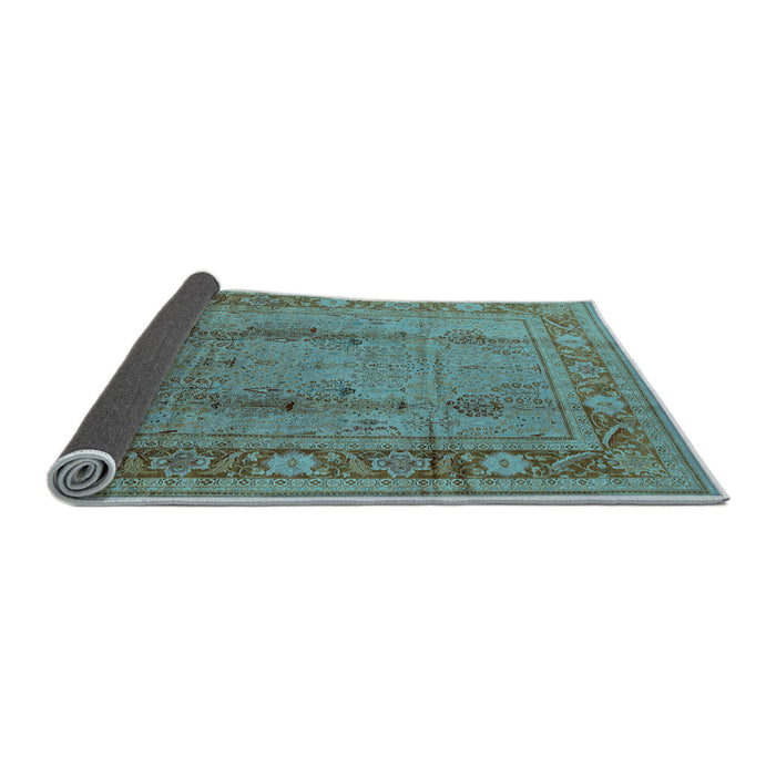 Sideview of Oriental Light Blue Industrial Rug, urb3111lblu
