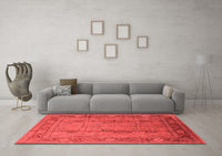 Machine Washable Oriental Red Industrial Rug, wshurb3111red