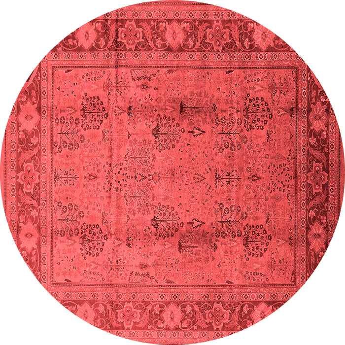 Machine Washable Oriental Red Industrial Rug, wshurb3111red