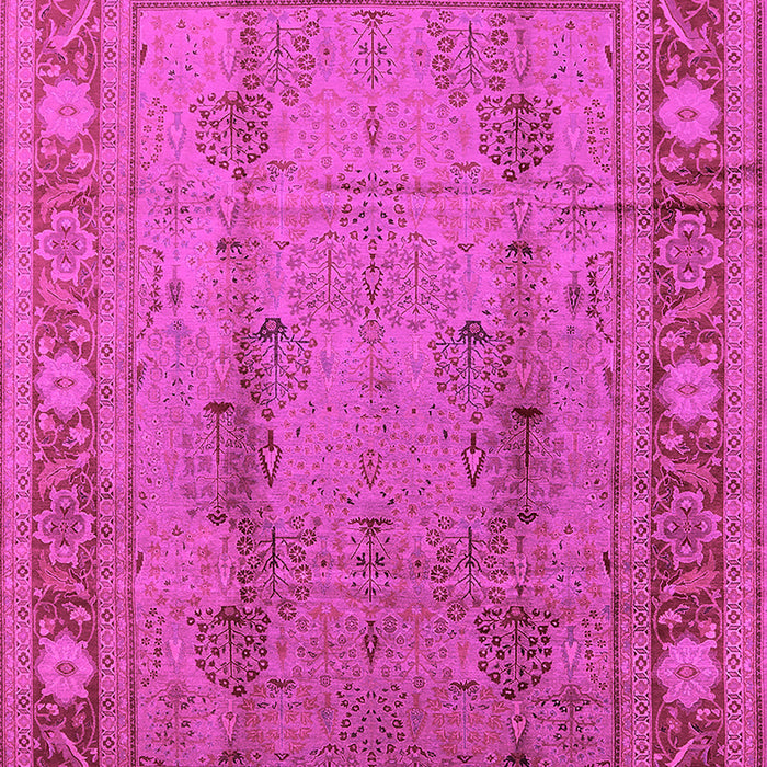 Machine Washable Oriental Pink Industrial Rug, wshurb3111pnk