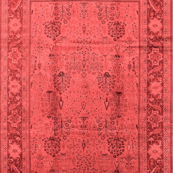 Machine Washable Oriental Red Industrial Rug, wshurb3111red