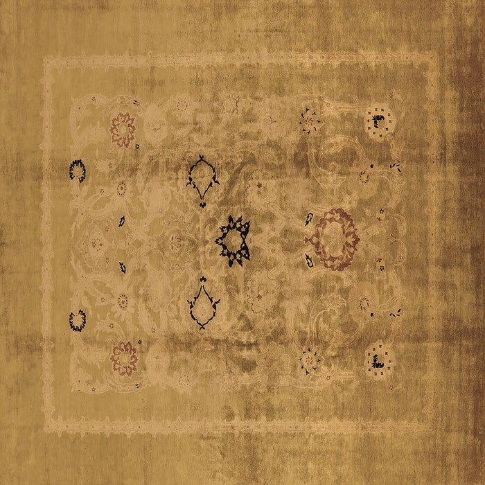 Square Oriental Brown Industrial Rug, urb3112brn