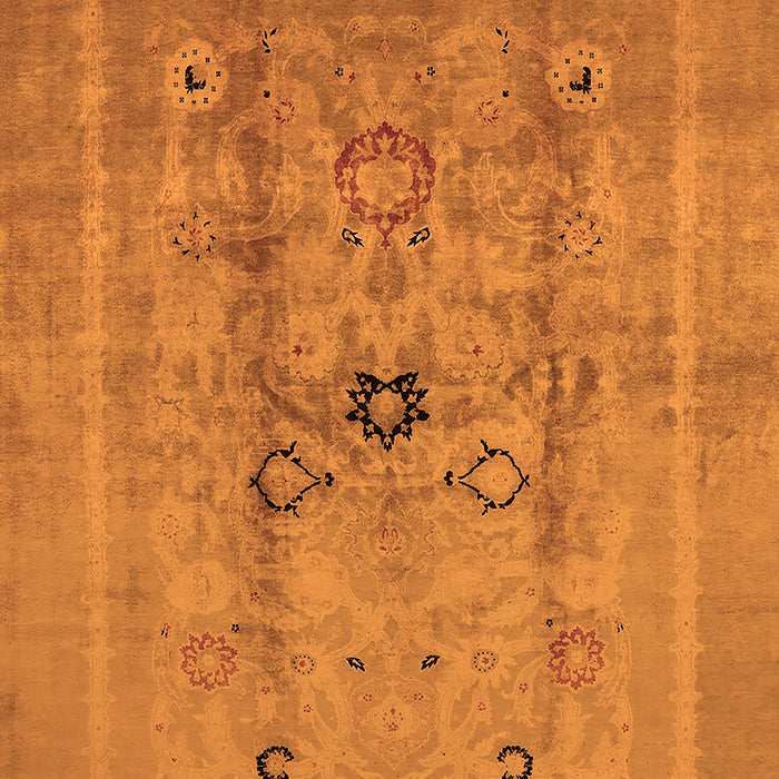 Machine Washable Oriental Orange Industrial Area Rugs, wshurb3112org