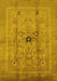 Machine Washable Oriental Yellow Industrial Rug, wshurb3112yw