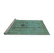 Sideview of Machine Washable Oriental Light Blue Industrial Rug, wshurb3112lblu