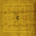 Square Oriental Yellow Industrial Rug, urb3112yw