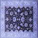 Square Oriental Blue Industrial Rug, urb3113blu