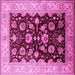 Square Oriental Pink Industrial Rug, urb3113pnk