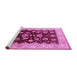 Sideview of Machine Washable Oriental Pink Industrial Rug, wshurb3113pnk