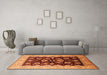 Machine Washable Oriental Orange Industrial Area Rugs in a Living Room, wshurb3113org