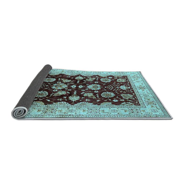 Sideview of Oriental Light Blue Industrial Rug, urb3113lblu